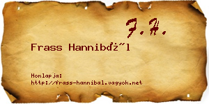 Frass Hannibál névjegykártya