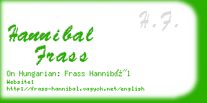 hannibal frass business card